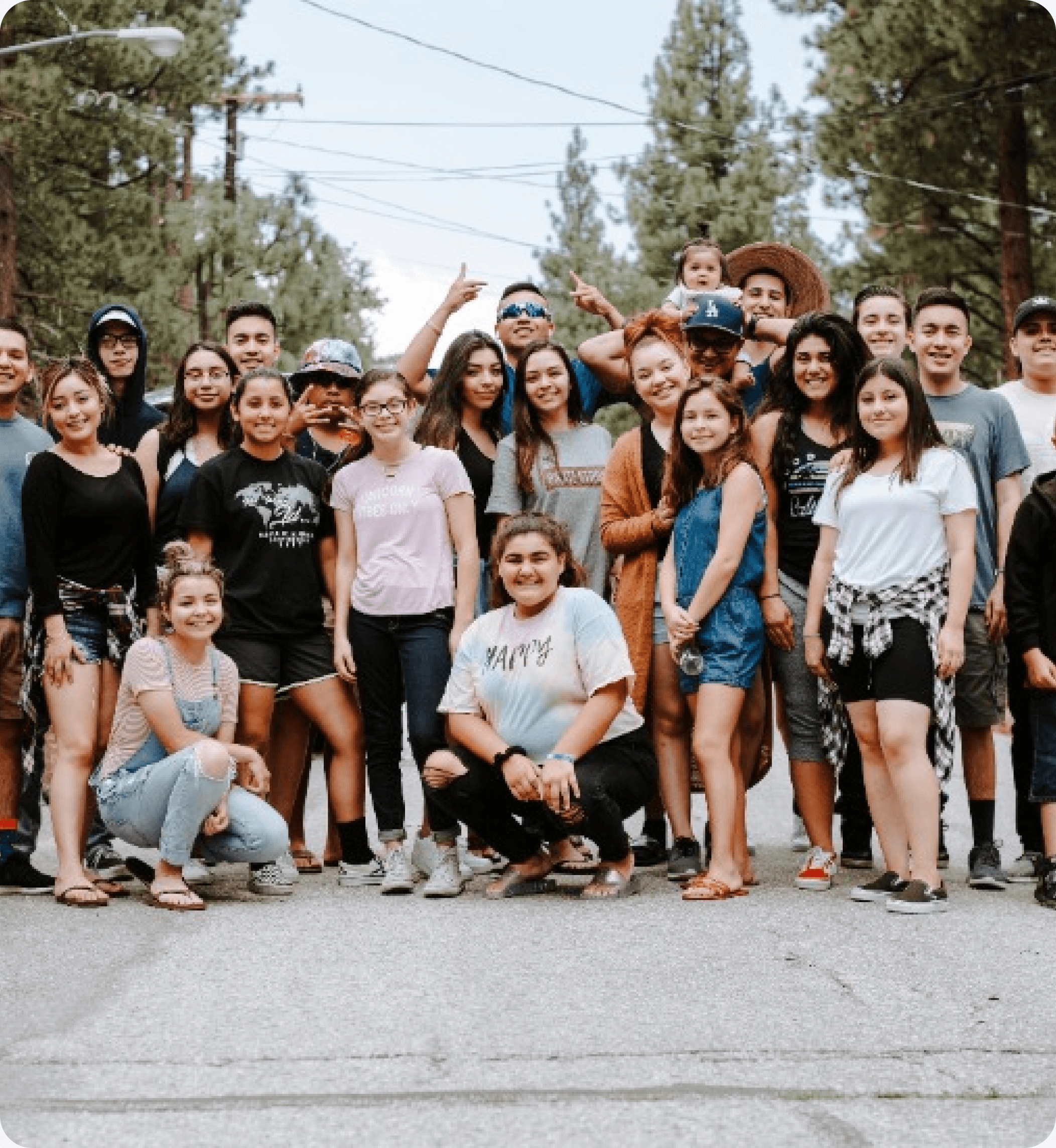 A church community spending time together